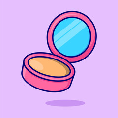 face powder Vector, Flat Icon, Flat Design