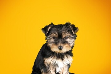 Cute small young domestic puppy dog