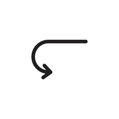 arrow flat icon vector illustration