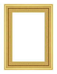 Fototapeta premium 3d render antique classic golden frame isolated on white background