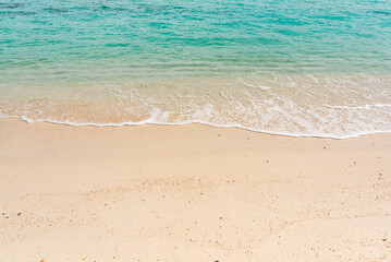 Fototapeta na wymiar Seashore with transparent waters. Vacation paradise.