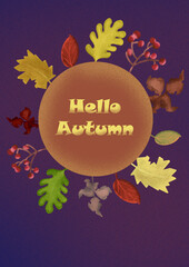 Bonjour l'automne, fond vectoriel pour célébrer l'arrivée de l'automne. © Claire