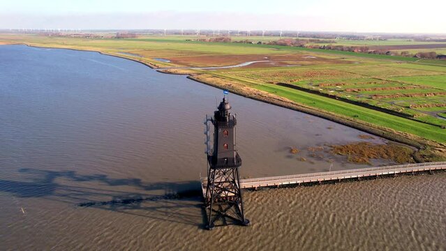 Lighthouse Oberever Sand in the North Sea - Dorum Neufeld North Sea
A arieal flight with the drone from the lighthouse Oberever Sand
