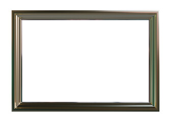 透明な背景に設定された額縁。