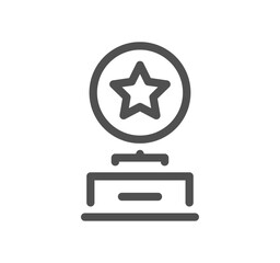 Awards related icon outline and linear vector.