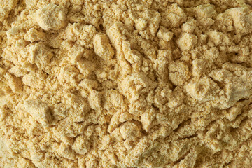 close-up of multi-grain flour, combination of multiple different grains that have been ground into...