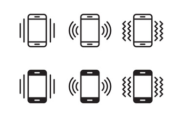 Mobile phone vibrating icon vector ringtone symbols for app web logo banner icon button - Vector	File
 - obrazy, fototapety, plakaty