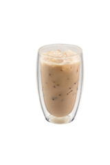 Transparent background of milk tea