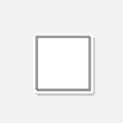  Simple text frame isolated on white background