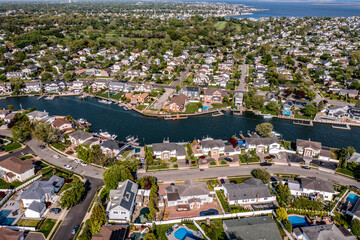 Aerial view of Massapequa Long Island