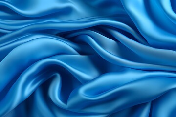 blue color fabric texture in the style of luxurious drapery. background