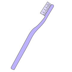 simple flat plastic toothbrush purple pink