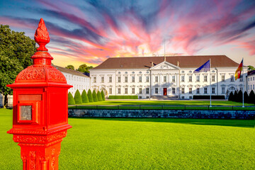 Schloss Bellevue, Berlin, Deutschland  - obrazy, fototapety, plakaty