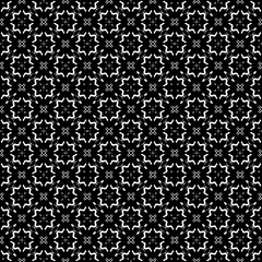 Black and white seamless pattern texture. Greyscale ornamental graphic design. Mosaic ornaments. Pattern template. Vector illustration. EPS10.