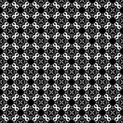 Black and white seamless pattern texture. Greyscale ornamental graphic design. Mosaic ornaments. Pattern template. Vector illustration. EPS10.