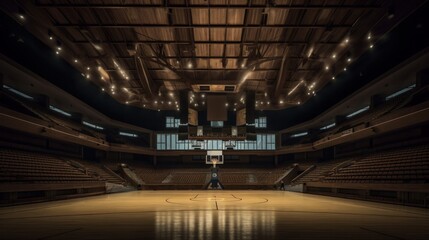 Basketball stadium. Illustration AI Generative.