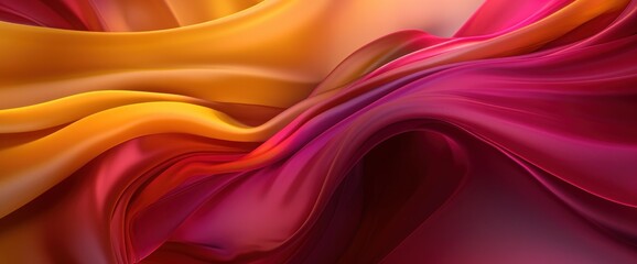 Luxury silk wave background. Illustration Generative AI.