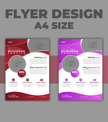 Flyer business brochure template for annual report with modern idea. Modern corporative flyer template a4 size.