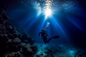 scuba diver in the sea