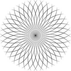 Abstract circle with lines