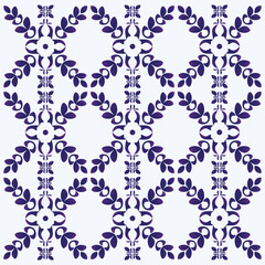 kermik motif with leaves or flowers vector illustration eps 10