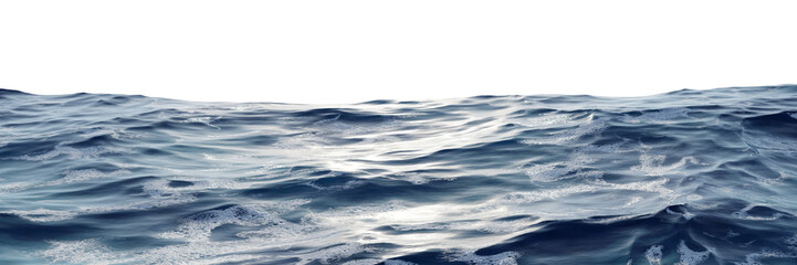 Ocean water surface with ripples wave with isolated on transparent background. PNG file, 3D rendering illustration, Clip art and cut out © EcoSpace
