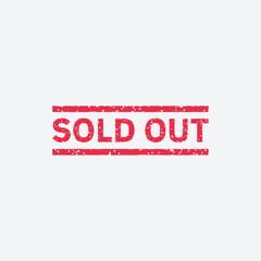 Sold Out stamp in grunge style. Sold Out sign vector design.