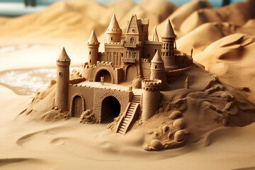 Summer Sandcastles on the Beach: Captivating Ocean Views and Towering Architectural Wonders - Explore Waikiki, City Beach, Sun More! Embrace the Summertime Vibes with Beach Bags Cove Sea Generative Ai