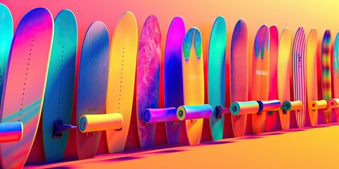 Colorful bright boards, generative ai