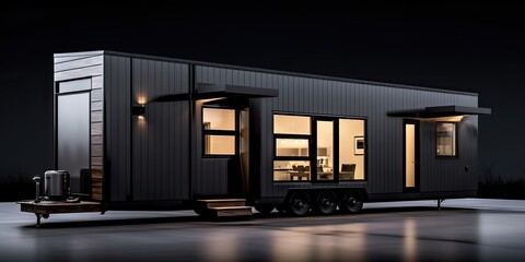 Mobile home trailer unit ,  generative ai