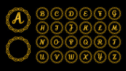 mandala gold logo set