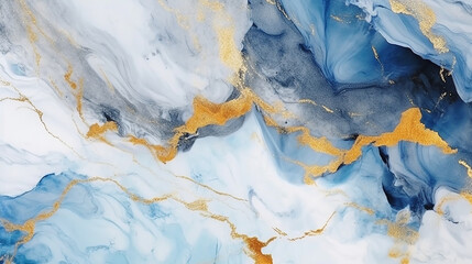 Fototapeta premium Abstract marble wallpaper background , luxury marble texture gold and blue tone