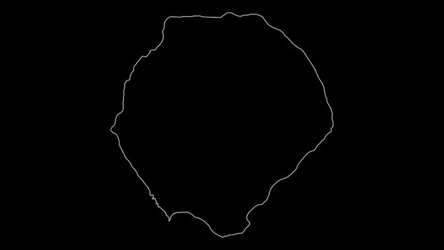 Tristan da Cunha map outline animation