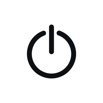 Off button vector flat icon, graphic resource.
