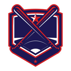 Baseball badge sport logo vector template 1
