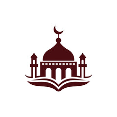 Mosque Book Logo Template Design Vector, Mosque Logo, Vector Islamic, Vector Logo Template