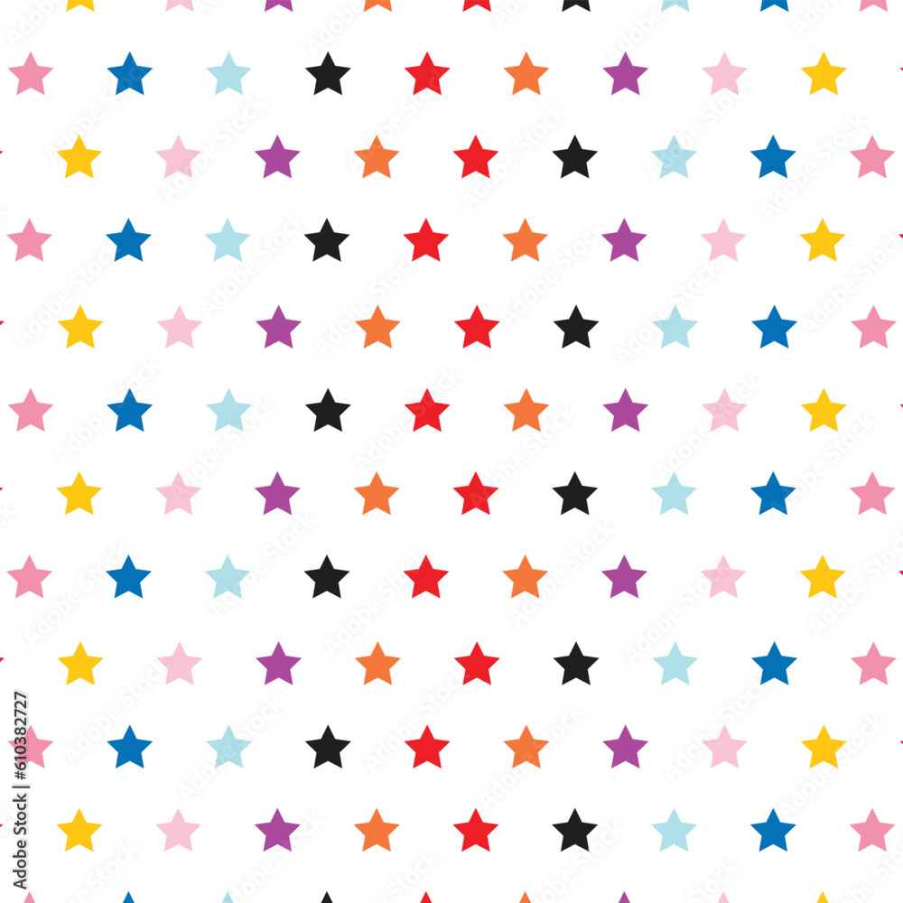 Poster abstract colorful star pattern vector illustration.