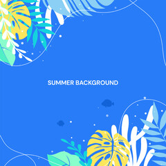 Fototapeta na wymiar Summer sale banner design template. Vector illustration