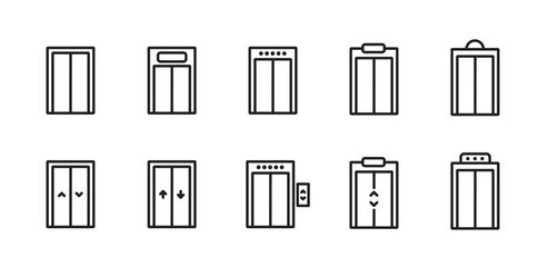 Elevator icon vector isolated on white background. for app web logo banner poster icon - Vector