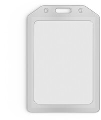 Card Badge Name Tag Holder Plastic Vertical Silicone Soft Clear PVC Isolated 3D Rendering