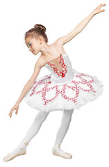 Naklejka premium Young Girl Dances Ballet in dress
