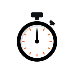 Trendy Simple Stopwatch Icon Vector Illustration Template