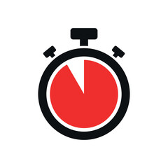 Trendy Simple Stopwatch Icon Vector Illustration Template