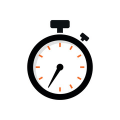 Trendy Simple Stopwatch Icon Vector Illustration Template