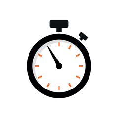Trendy Simple Stopwatch Icon Vector Illustration Template