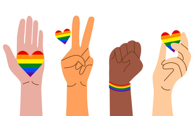 Lgbt vector illustration symbol of pride month isolated on white background
