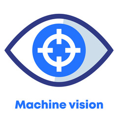 Machine vision, visual recognition icon