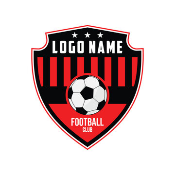 Soccer Logo or Football Club Sign Badge on white background