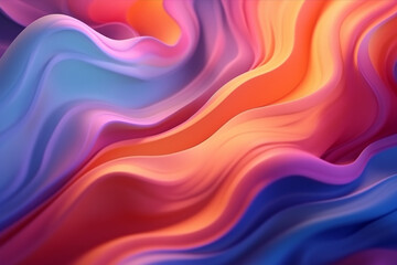 Fototapeta premium Abstract colorful wave background, generative ai