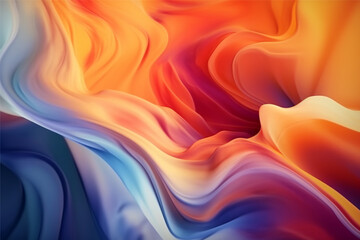 Fototapeta na wymiar Abstract colorful wave background, generative ai